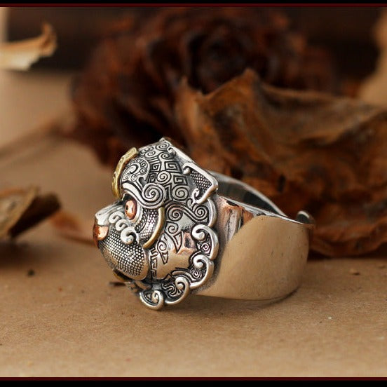Silver S925 Pi Xiu Tiger Ring Tiger-Universe