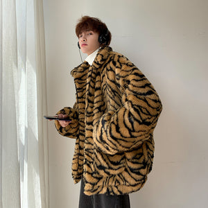Faux Fur Tiger Jacket Korean Style Tiger-Universe