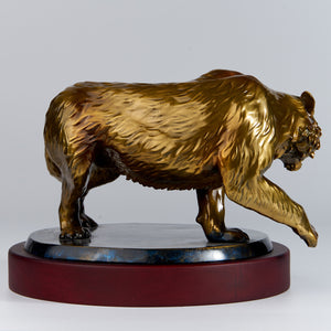 Antique Brass Tiger Statue