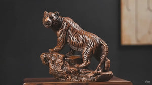 INDIAN TIGER STATUE EBONY