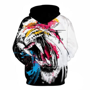 3D TIGER PAINT HOODIE Tiger-Universe