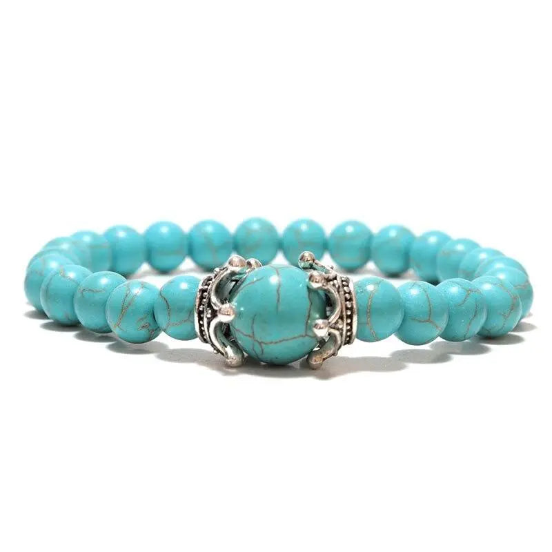 ANTIQUE CROWN TIGER EYE BRACELET