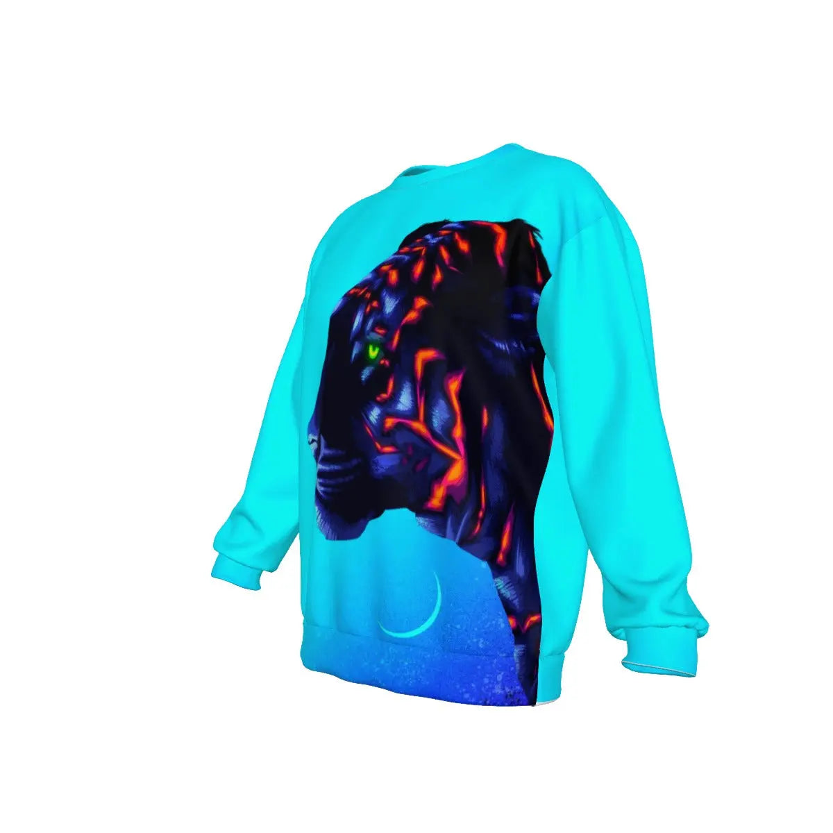 All-Over Print Blue Men's Tiger Sweatshirt Tiger-Universe