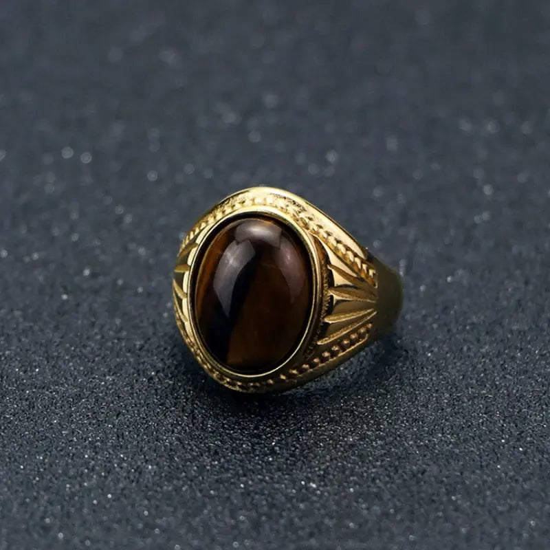 Antique Tiger Eye Roman Ring Tiger-Universe