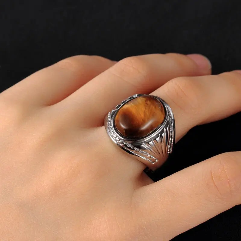 Antique Tiger Eye Roman Ring Tiger-Universe