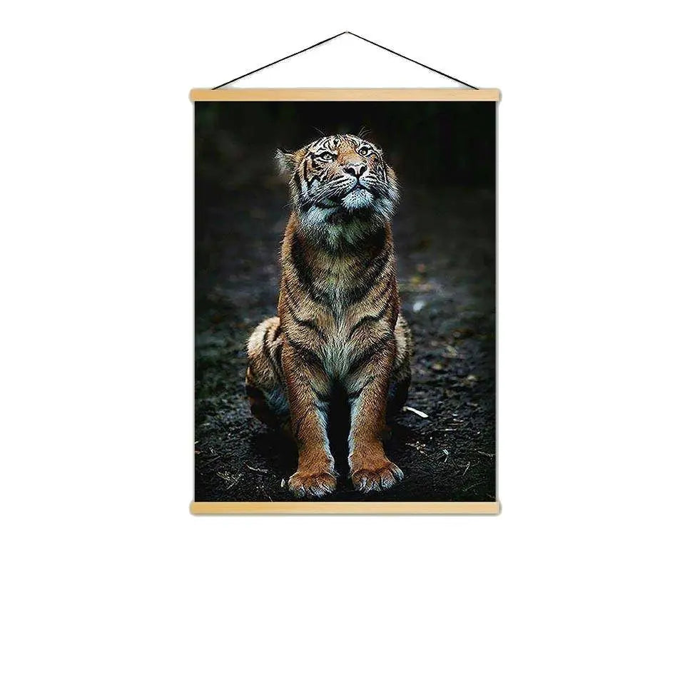 BEAUTIFUL TIGER SITTING PAINTING Tiger-Universe