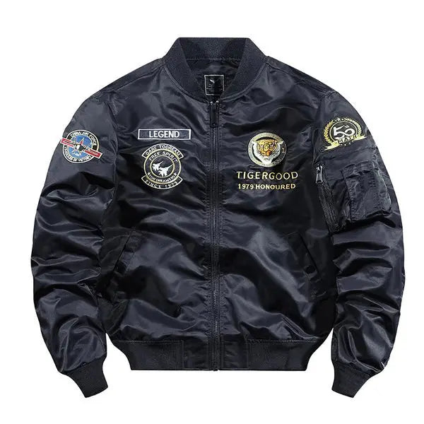 TIGER BOMBER JACKET (BLACK) – GENIU$ PIECE$