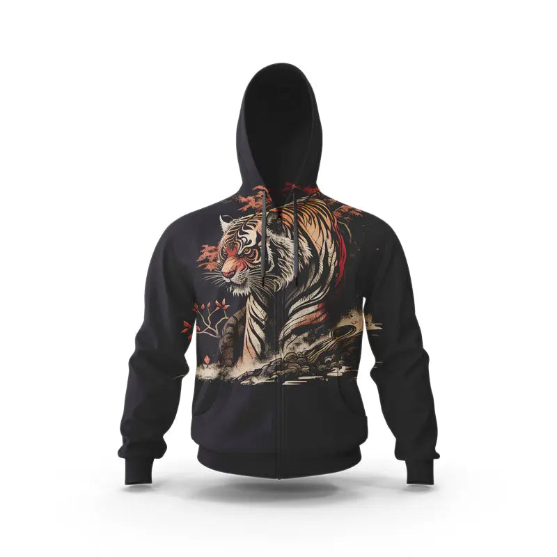 BLACK TIGER HOODIE BLOODTHIRSTY MADNESS Tiger-Universe