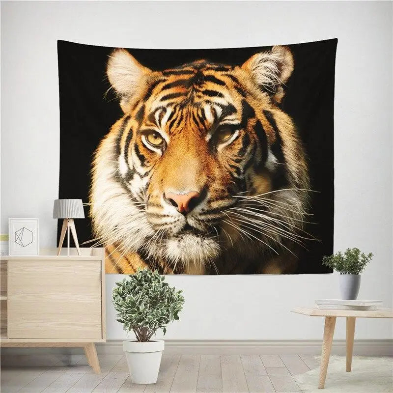BLACK TIGER TAPESTRY Tiger-Universe