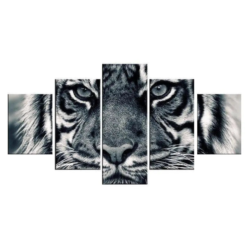 BLACK &amp; WHITE TIGER PAINTING Tiger-Universe