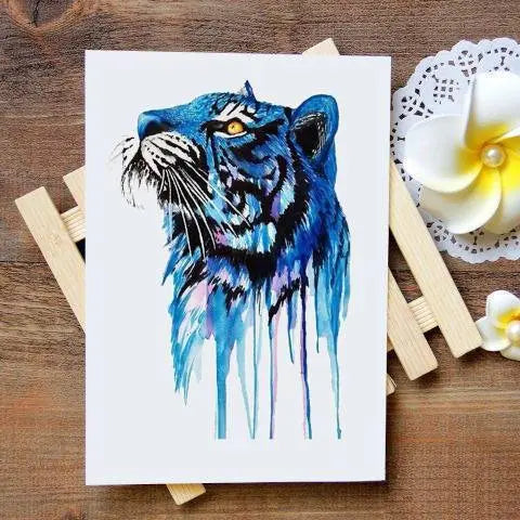 BLUE TIGER TEMPORARY TATTOO Tiger-Universe