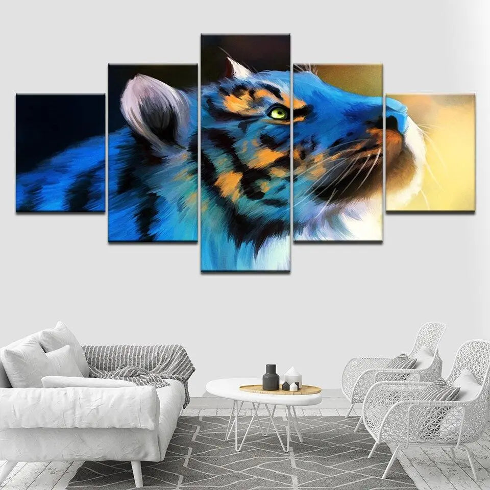 BLUE TIGER WALL ART Tiger-Universe