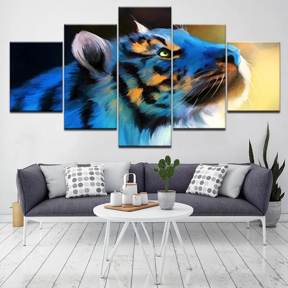 BLUE TIGER WALL ART Tiger-Universe