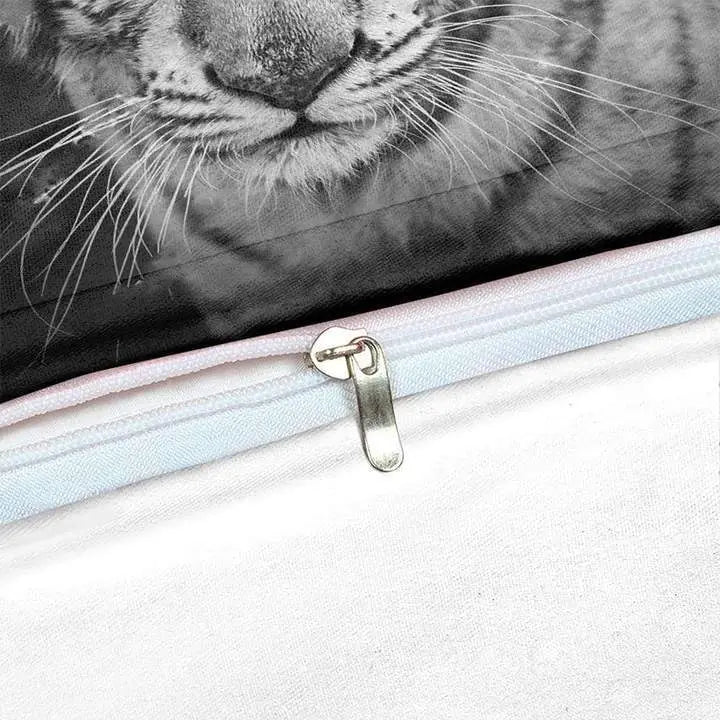 Black and White Tiger Bedding Set Tiger-Universe