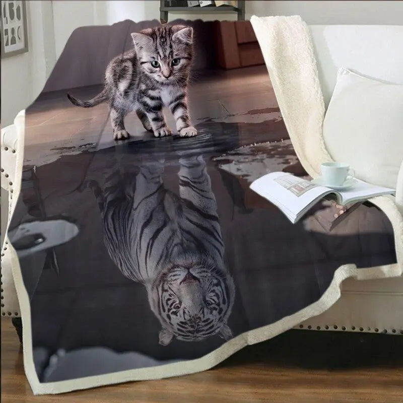 Blanket with Tiger and Kitty Tiger-Universe