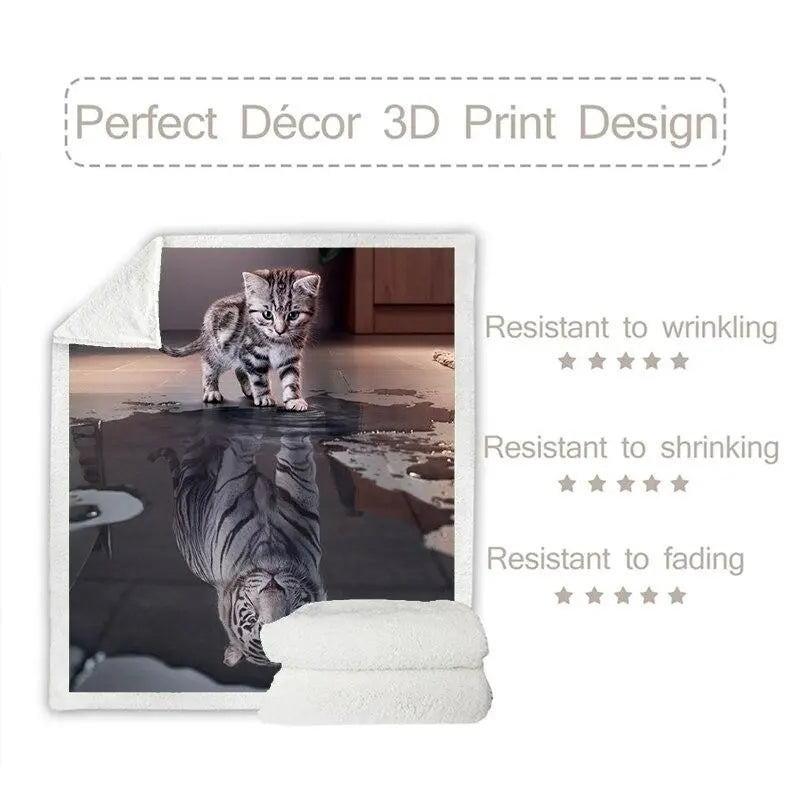 Blanket with Tiger and Kitty Tiger-Universe