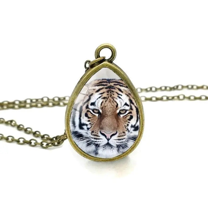  locket necklace Tiger, Tiger Locket Jewelry, Tiger Pendant,Tiger  Gift, Tiger Charm, Animal Necklace: Clothing, Shoes & Jewelry