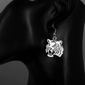 CHINESE WHITE TIGER EARRINGS
