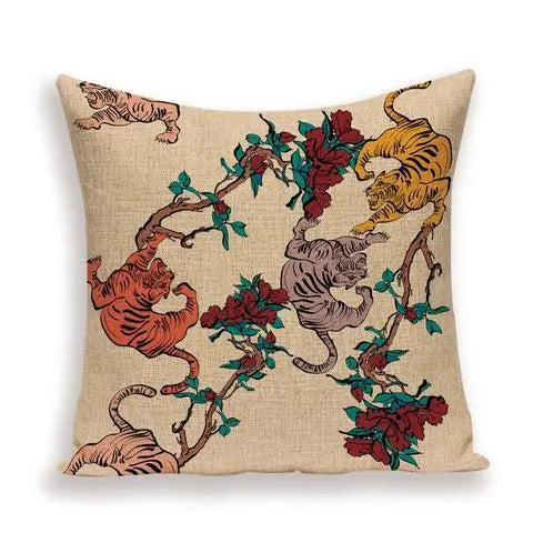 COLORED TIGER CUSHION COVER Tiger-Universe