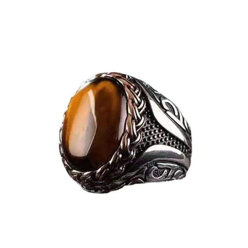 Carved Tiger Eye Ring Tiger-Universe
