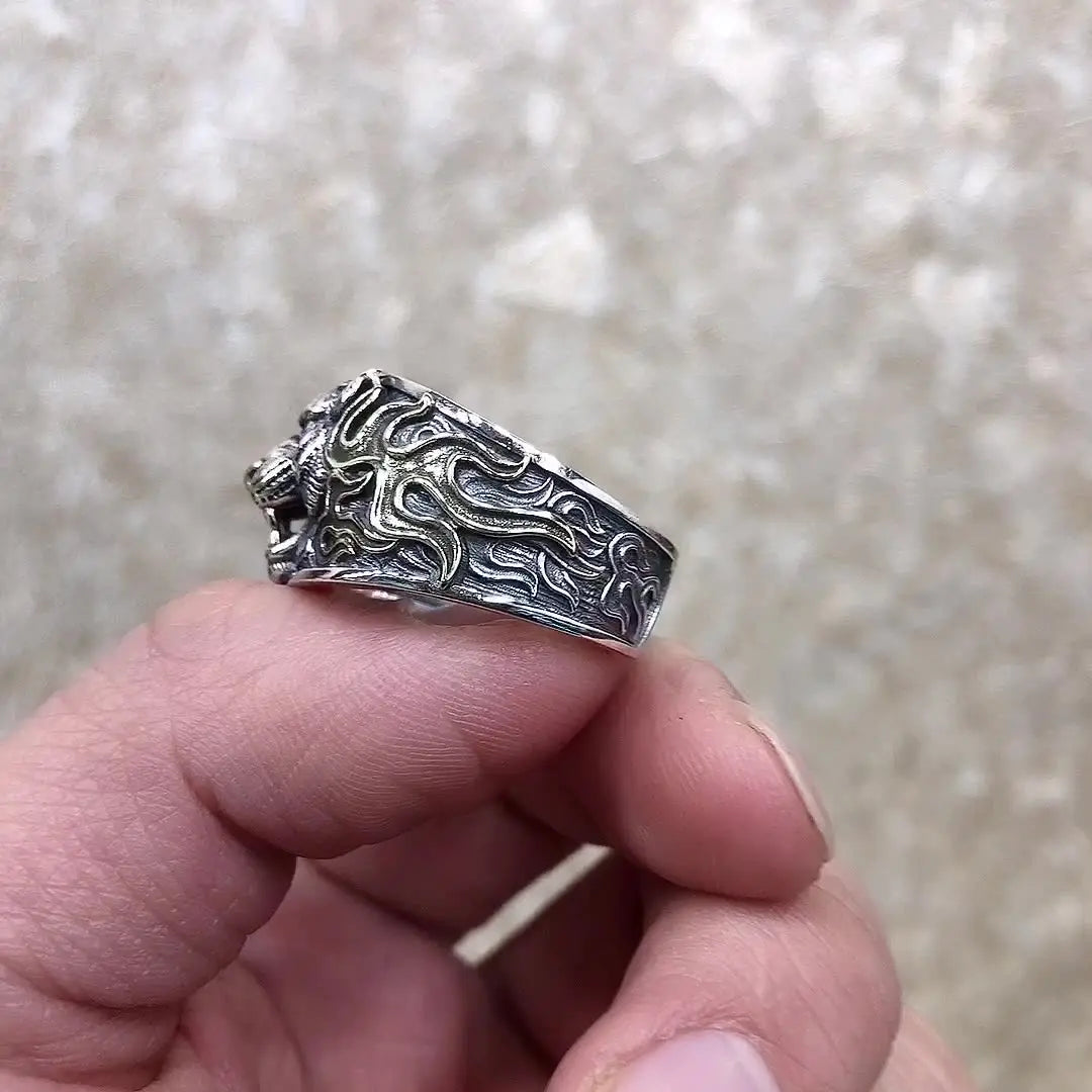 DEMONIC TIGER RING SILVER Tiger-Universe