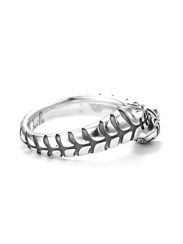 DOUBLE SIDED SILVER TIGER RING Tiger-Universe