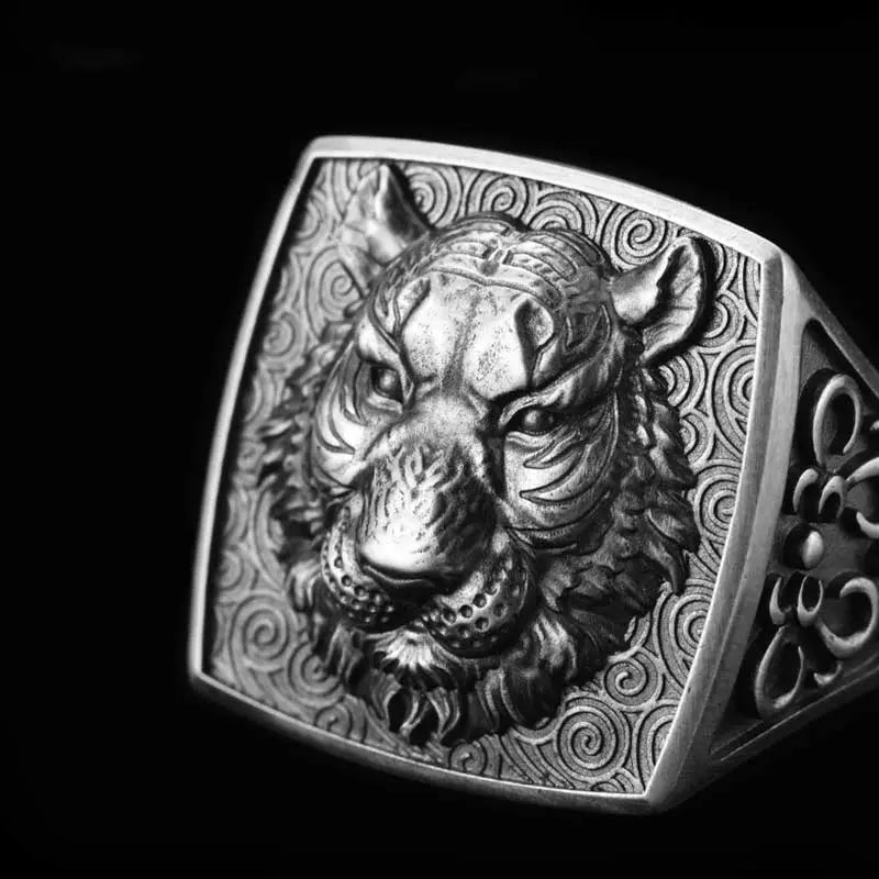 EMPEROR TIGER SILVER RING Tiger-Universe