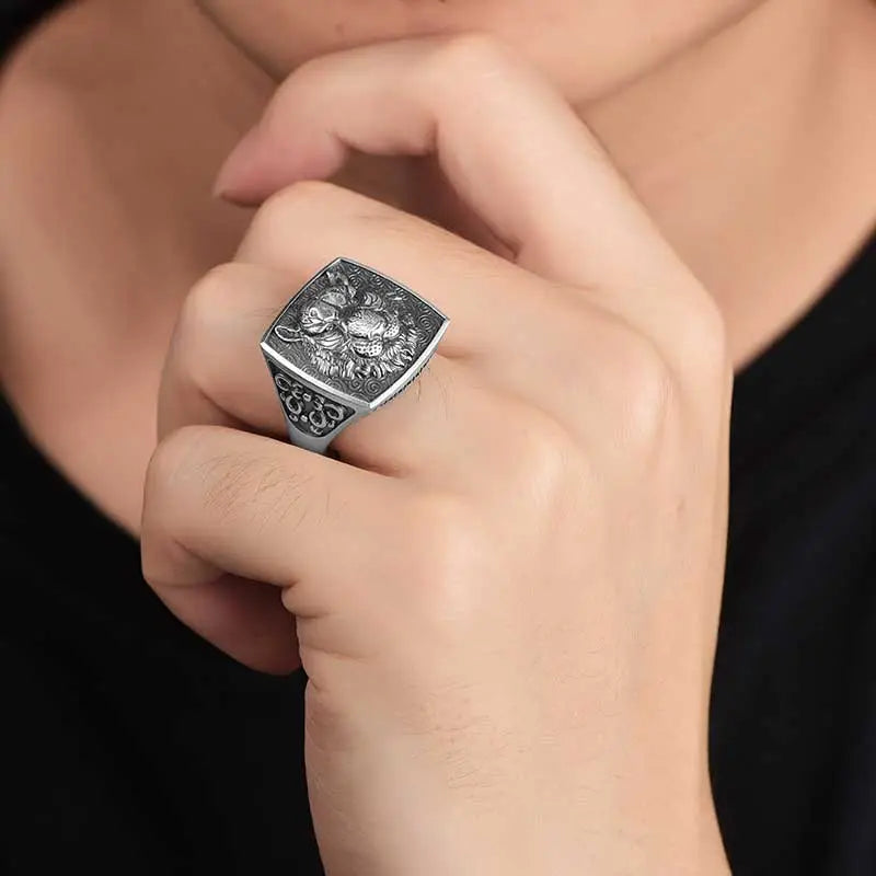 EMPEROR TIGER SILVER RING Tiger-Universe