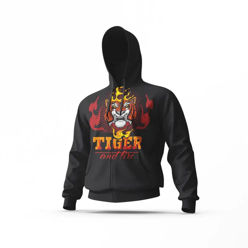 FLAMMING TIGER HOODIE Tiger-Universe