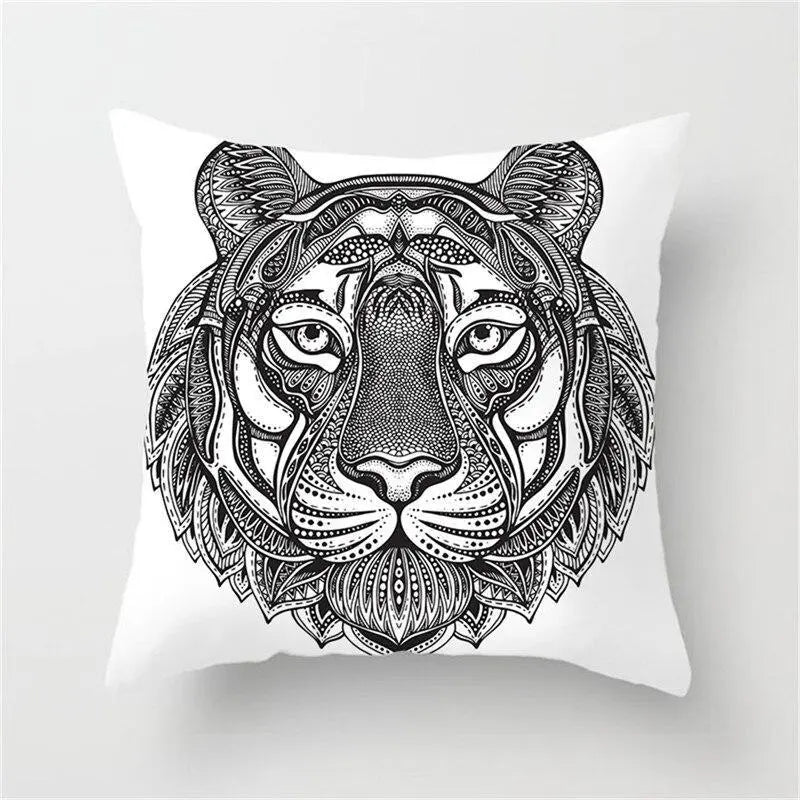 GEOMETRIC TIGER CUSHION COVER Tiger-Universe