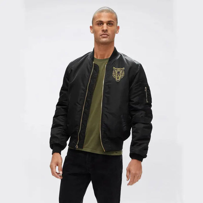 Golden Embroidered Tiger Jacket Angle View