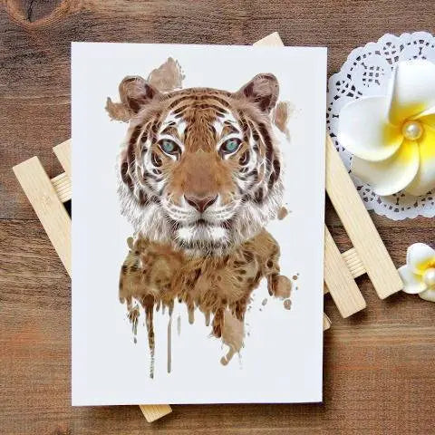 GREEN EYED TIGER TEMPORARY TATTOO Tiger-Universe