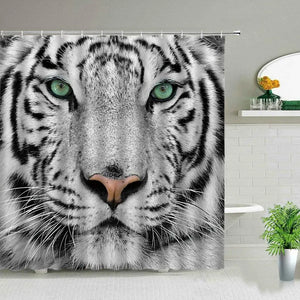 Giant Tiger Shower Curtains Tiger-Universe
