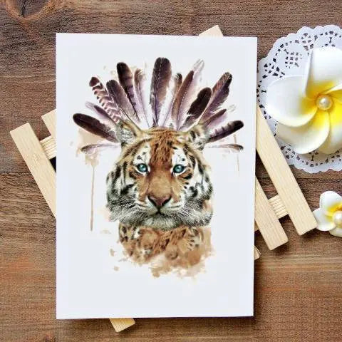INDIAN CHIEF TIGER TEMPORARY TATTOO Tiger-Universe