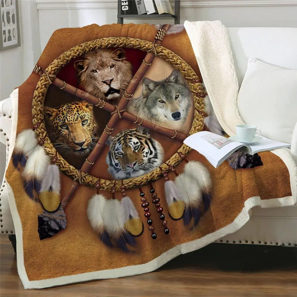 Indian Tiger Graphic Blanket Tiger-Universe