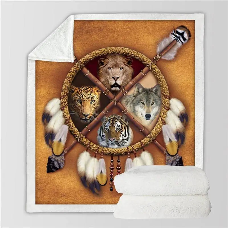 Indian Tiger Graphic Blanket Tiger-Universe