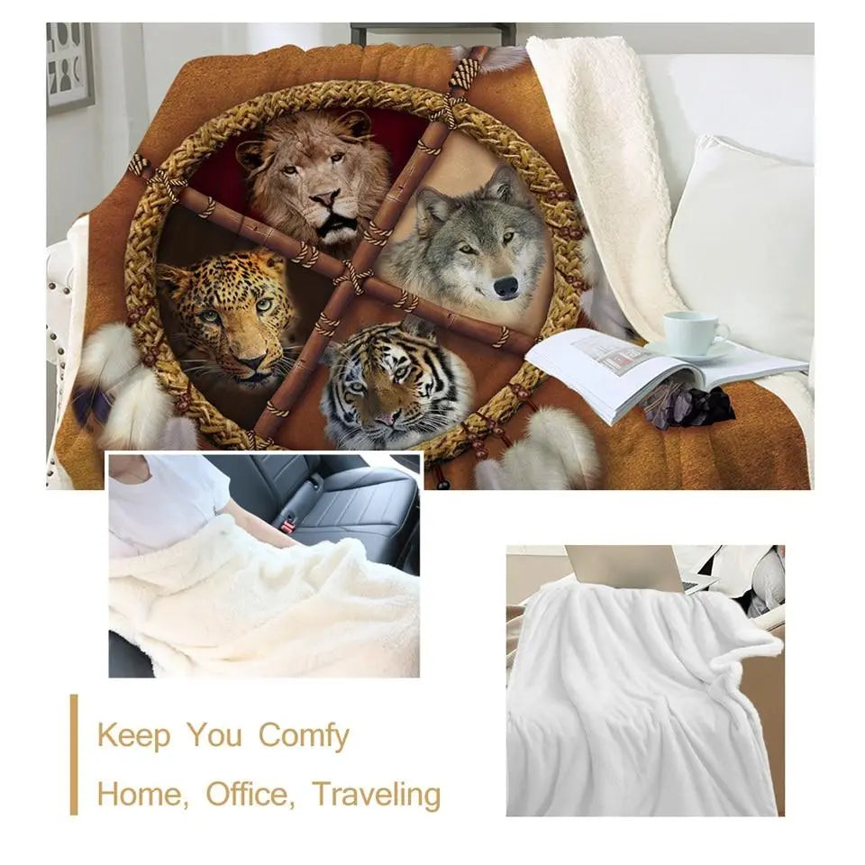 Indian Tiger Graphic Blanket Tiger-Universe