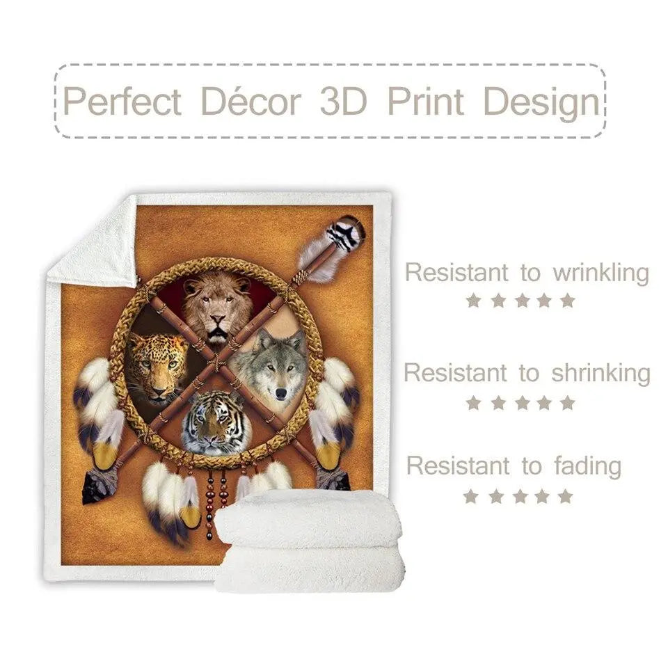 Indian Tiger Graphic Blanket Tiger-Universe