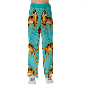 Jungle Tiger Print Pajama Pants Tiger-Universe