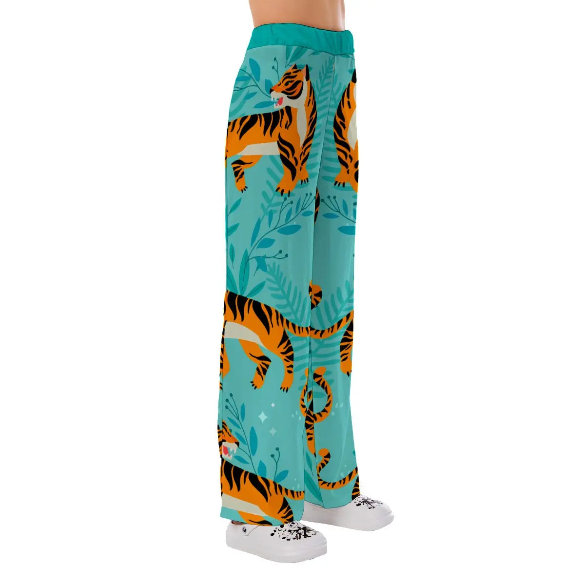 Jungle Tiger Print Pajama Pants Tiger-Universe