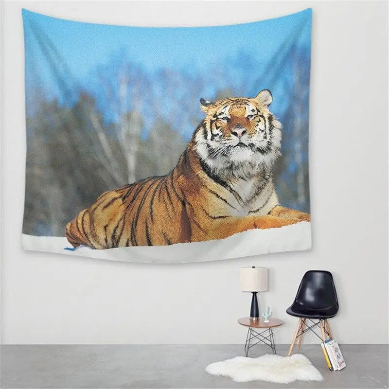 LARGE TIGER TAPESTRY DEAN OF TIGERS Tiger-Universe