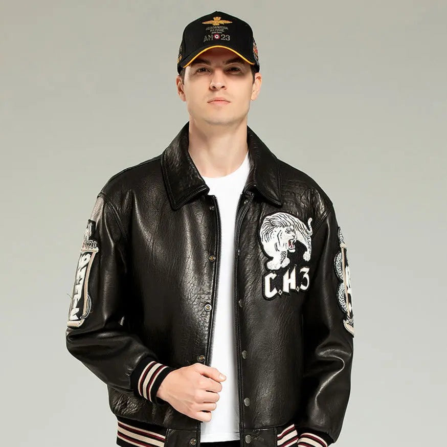 Gucci Tiger Leather Bomber Jacket - LIMITED EDITION