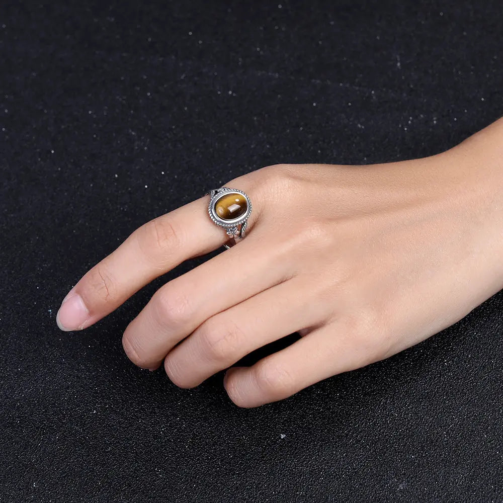 Ladies Tiger Eye Ring Tiger-Universe