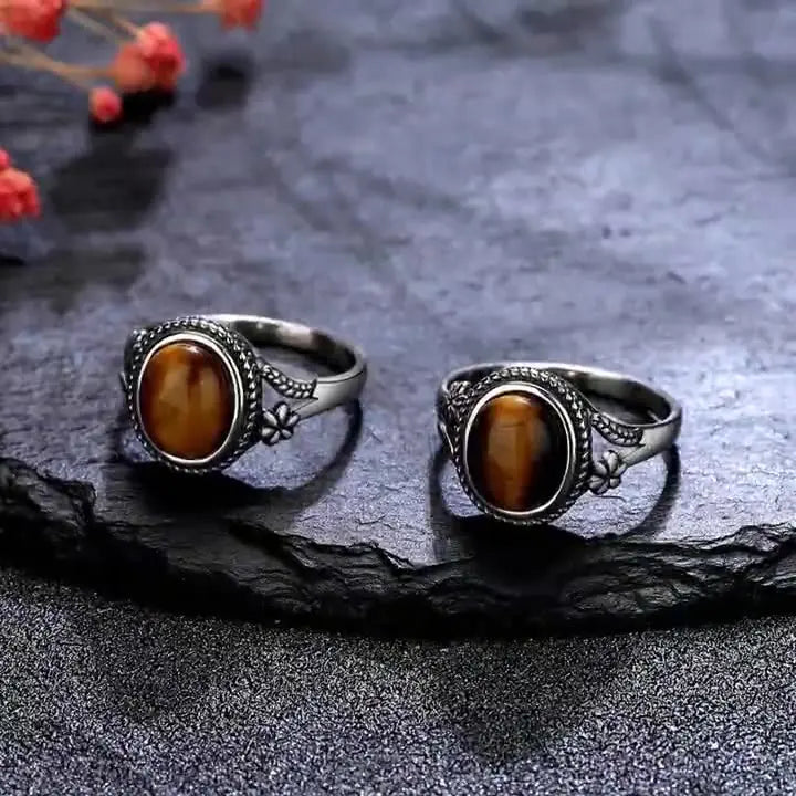 Ladies Tiger Eye Ring Tiger-Universe