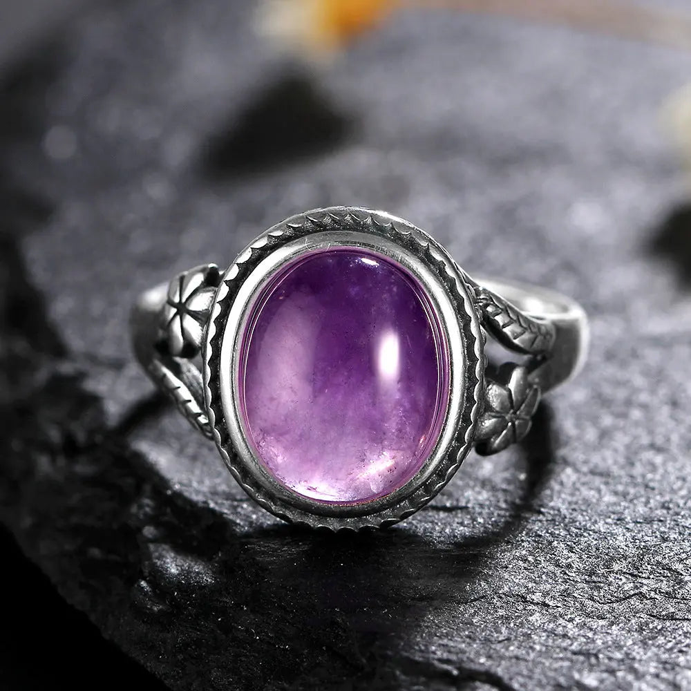 Vintage Sterling Silver and Purple Tigers Eye Ring Made in online Mexico