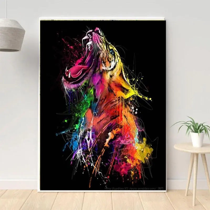 MODERN ART TIGER PAINTING Tiger-Universe