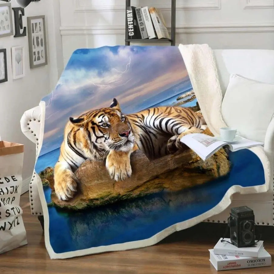 Majestic Tiger Blanket Fleece Tiger-Universe