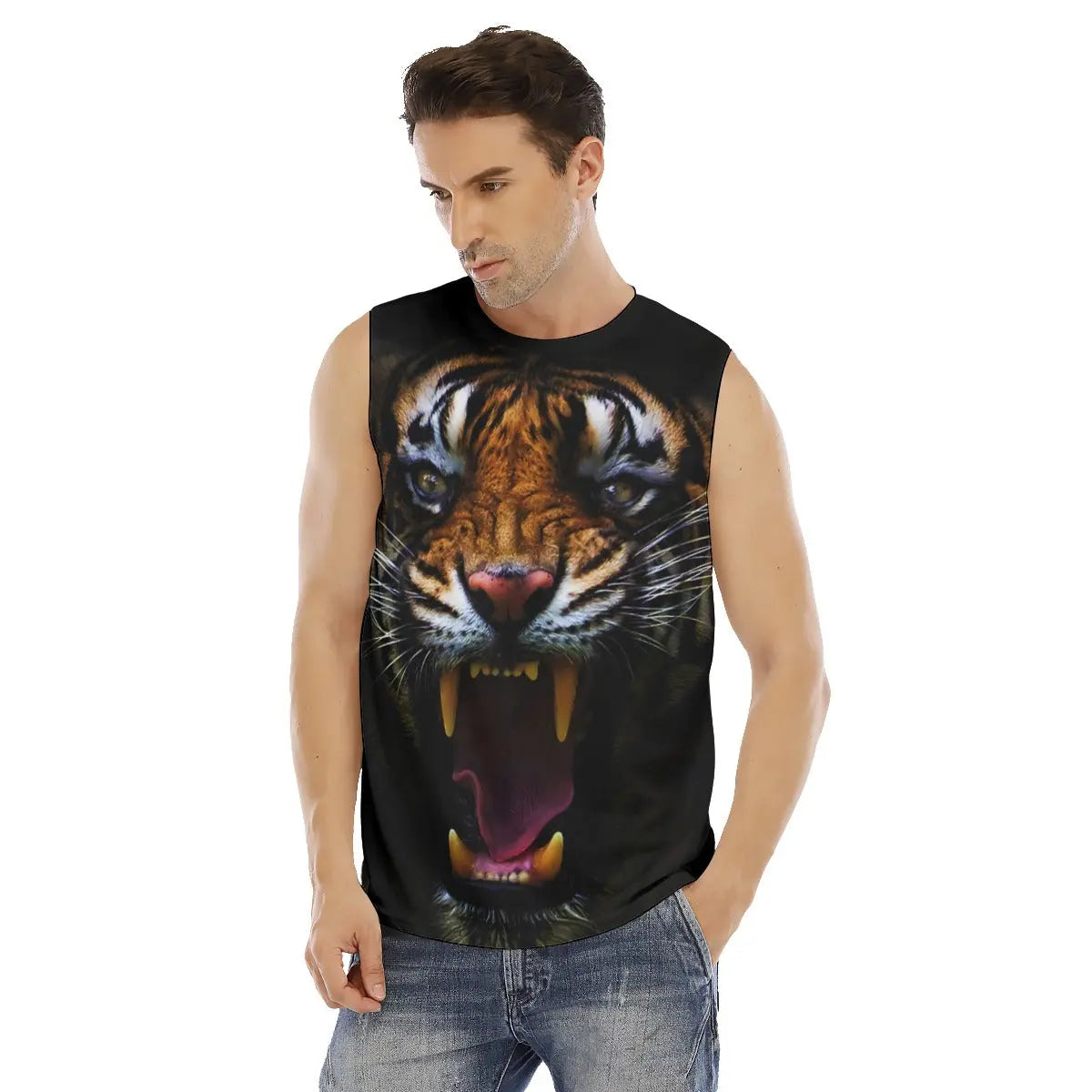 Mens Tiger Tank Top Tiger-Universe