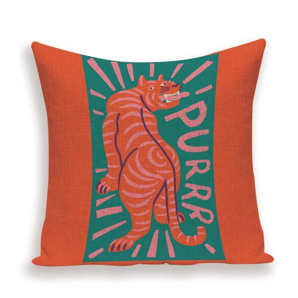 ORANGE TIGER CUSHION COVER Tiger-Universe