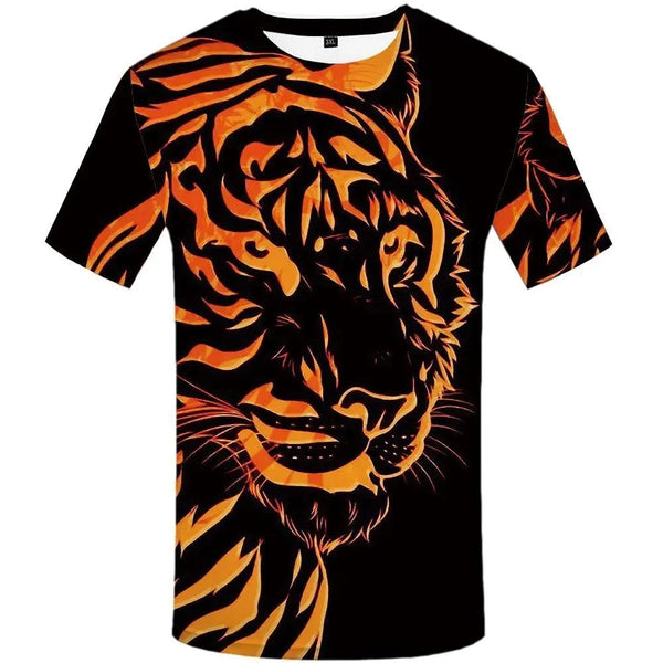 Tiger Striped Long Sleeve Shirts & Custom Orange Black Tiger Shirts